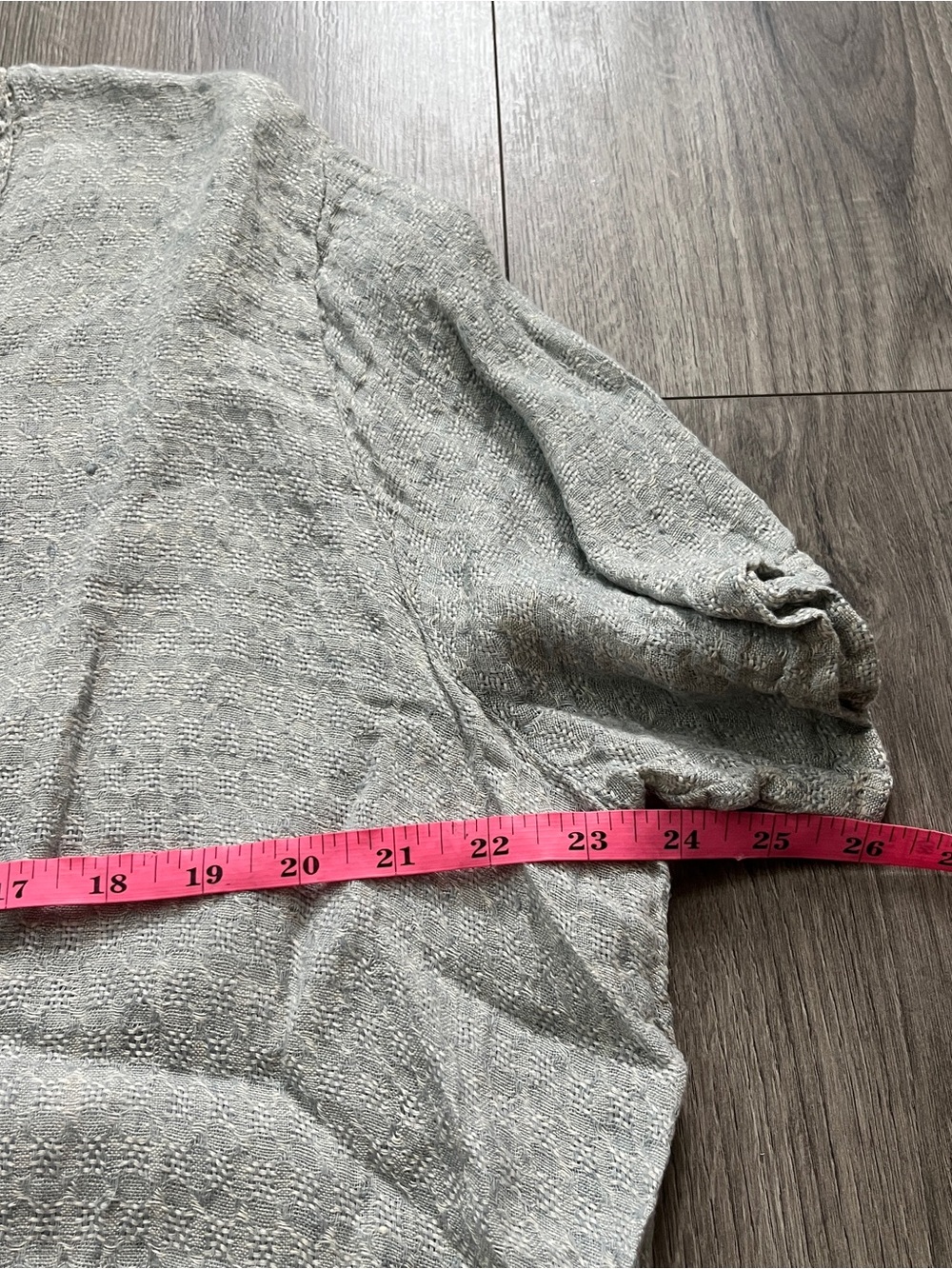 Flax 100% Linen Light Gray Green Relaxed Scoop Neck Boho Grandmacore Size Large - Picture 5 of 7